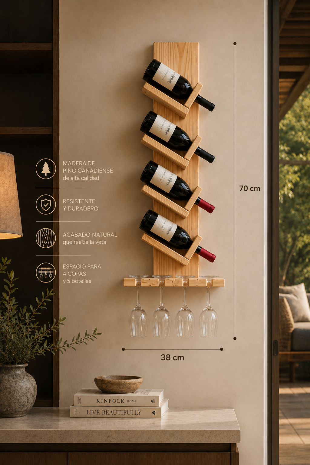 🍷 BOTELLERO MURAL PARA VINOS