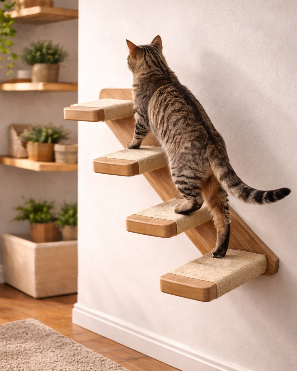 ESCALERA FLOTANTE PARA GATOS 🧗🐾