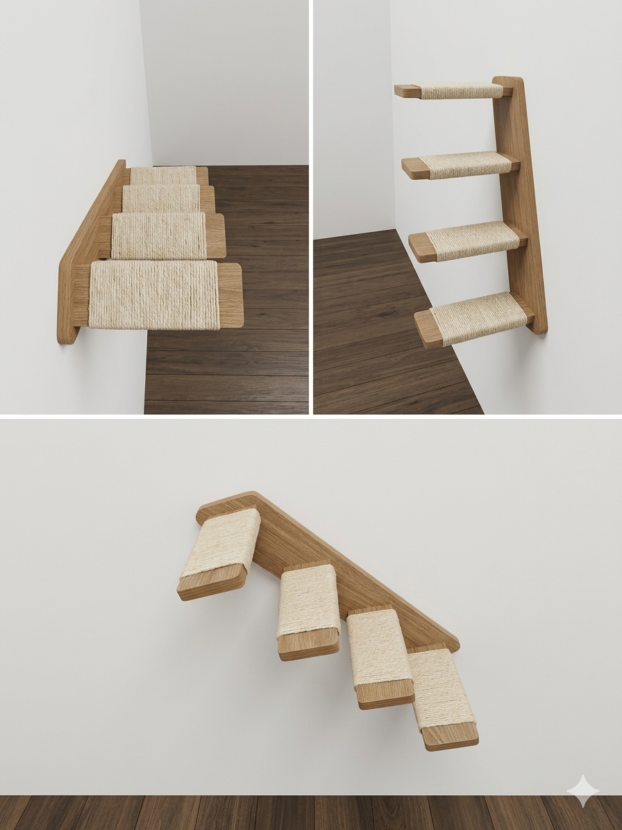 ESCALERA FLOTANTE PARA GATOS 🧗🐾