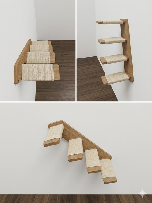 ESCALERA FLOTANTE PARA GATOS 🧗🐾