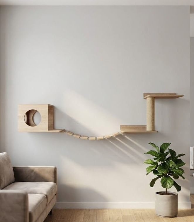 GIMNASIO MURAL PARA GATOS 🏋️🐈