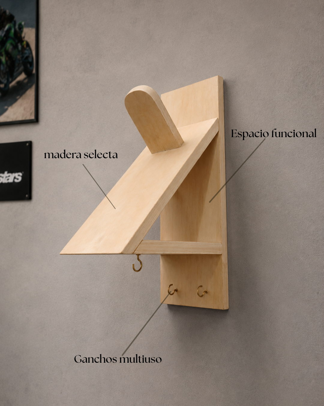 SOPORTE ORGANIZADOR PARA CASCO DE MOTO 🏍️